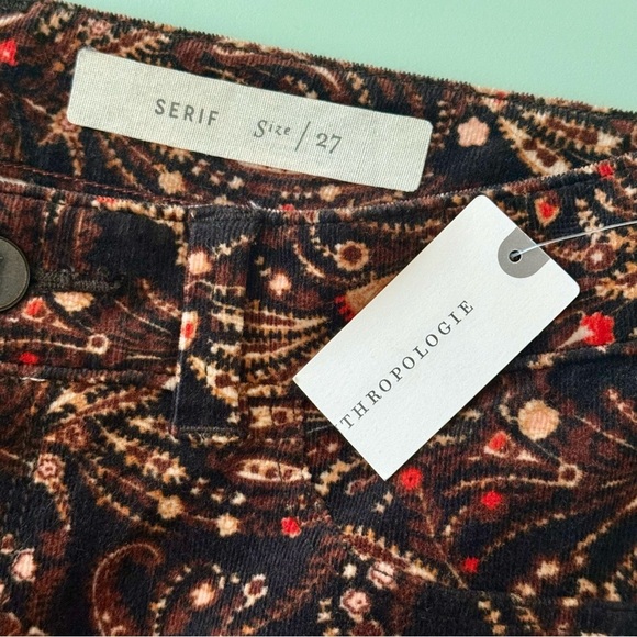 Anthropologie Pilcro Serif Legging Velvety Corduroy Stretch Pants Size 27 - Picture 7 of 13